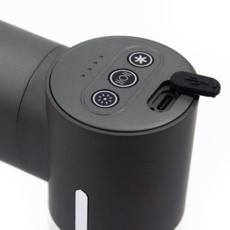 Body massager BM-HT075, percussion, 25 W, up to 3200 beats/min, 5 nozzles, from battery, black-5