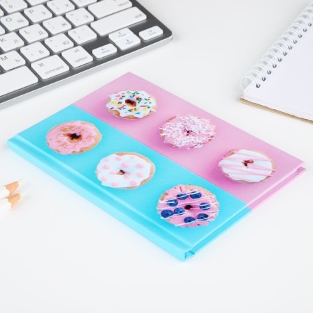 Notepad A6 in a solid cover, 40 sheets "Donuts"-2