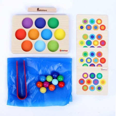 Sorter with tweezers "Colored balls"-1