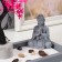 Zen Garden "Buddha Meditates Sakura" Sand+Stones+Aroma Back+Candle32x13x22 cm