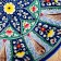 Largan Rishtan ceramics "Flowers", 33 cm, blue