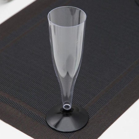 Plastic disposable glass for champagne “flute”, 100 ml, 6 pcs/unit, color mix-4