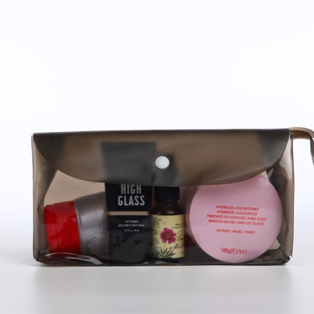 Cosmetic bag on the button, the color is black-1