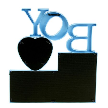 Photo frame plastic in 3 photos 10x10 cm, 10x15 cm, 13x18 cm "Boy" blue 35.5x32x2 cm-3
