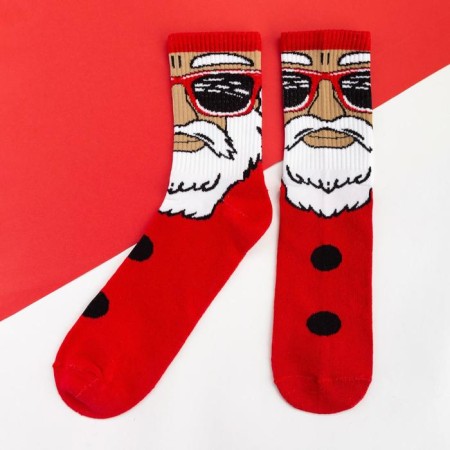 New Year. New Year's socks KAFTAN "Santa Claus" Size 41-44 (27-29 cm), red color