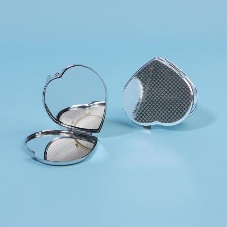 Folding mirror, 7 × 6 cm, silver color-1