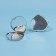 Folding mirror, 7 × 6 cm, silver color