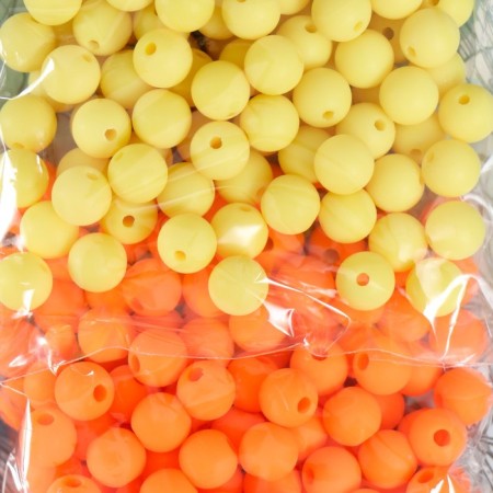 Beads for creativity plastic "citrus" matte set 3 colors x 30 g-1