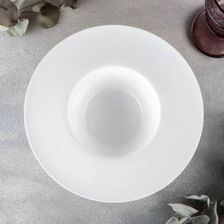 Porcelain plate for Wilmax paste, 400 ml, D = 22.5 cm, white color-1