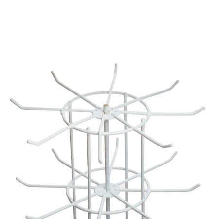 Turntable, 5 tiers of 8 hooks, 20 × 20 × 61, white color-3