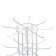 Turntable, 5 tiers of 8 hooks, 20 × 20 × 61, white color