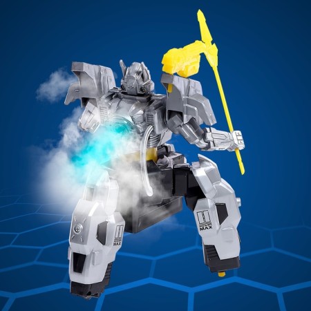 Robot radio -controlled "cyborg", light and smoke effects, works from batteries-5