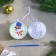 Christmas tree decoration for coloring "Modnik" Size: 8 cm; 2 pcs., Brush