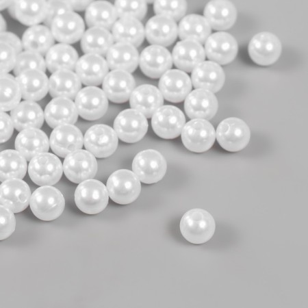 Set of beads "Pearls" d 8 mm, 250 grams, snow -white-1