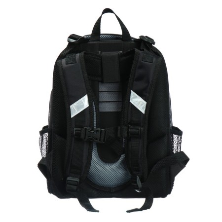 School backpack 38 x 30 x 16 cm, ergonomic back, stavia "monochrome", black-4