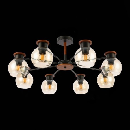 Ceiling EVOLUCE lamp. Sle108102-08. Rasco. 8x60 watts, E27, 78x78x35 cm, black color, dark tree-1