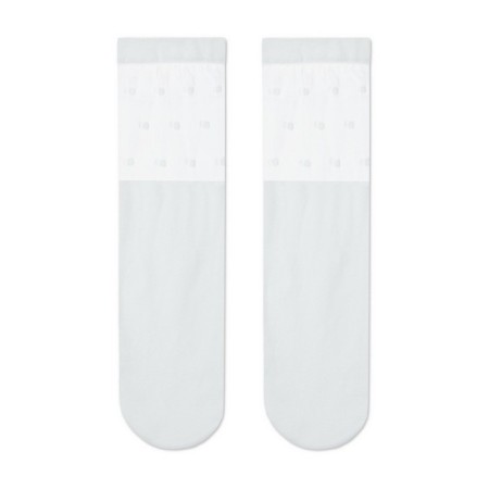 Extended women's socks with a transparent top Contte Elegant Fantasy, size 23-25, Bianco color-1