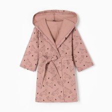 Halat for a girl's pink, pink/unicorns, height 122 cm