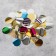 Filler for the ball "Confetti Circle" 2.5 cm, foil, color mix, 500g