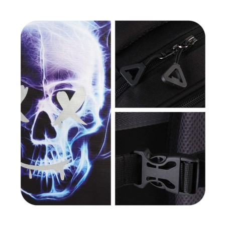 School backpack Art Hype Skull, 39x32x14 cm-10