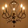 Sandra chandelier 5XE14 40W Black-gold 51x51x52-110 cm BayerLux