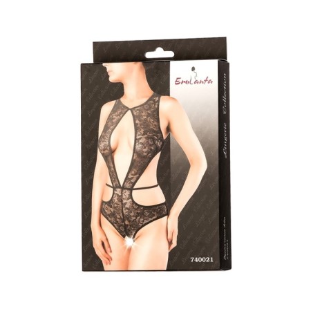 Erotic body Erolata, from lace canvas, black color, size 42-44-2