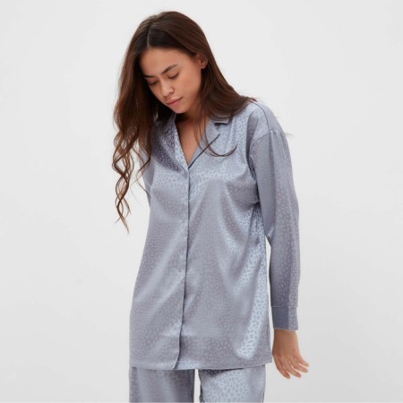 Комплект женский (рубашка, брюки) KAFTAN "Леопард", голубой, р.52-54-2
