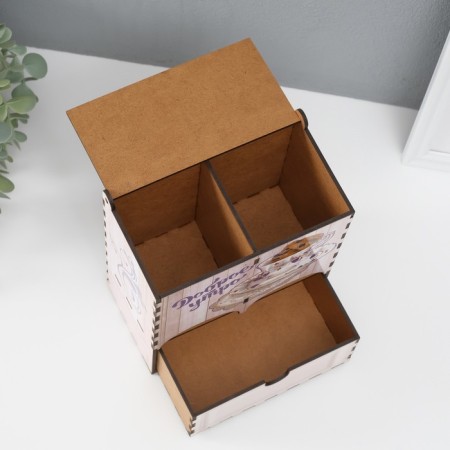 Tea house double with the box "Good morning" 20x8.7x15.2 cm mix-3