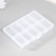 Casket Plastic for trifles "rectangular" transparent 10 compartments 9x13x1.7 cm