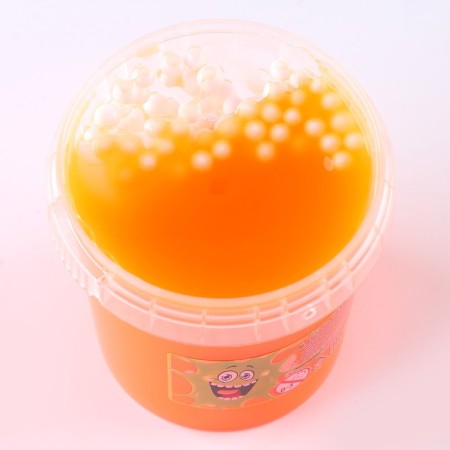 Slime Plus, with balls, container 140 gr., Orange-1