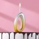 Candle for cake the number "Oval" "0", 5.5 cm, gold-serebly