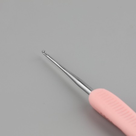 Knitting hook, bilateral, d = 1/2 mm, 13.5 cm, pink color-3