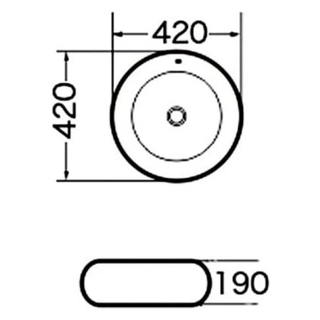 Grossman GR-3010 sink, round, D = 420 mm, white-2