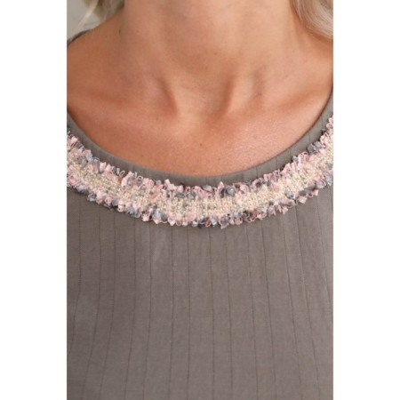 Female blouse, size 42, khaki color-1