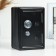 Piggy bank "safe" black, 12x10x18cm