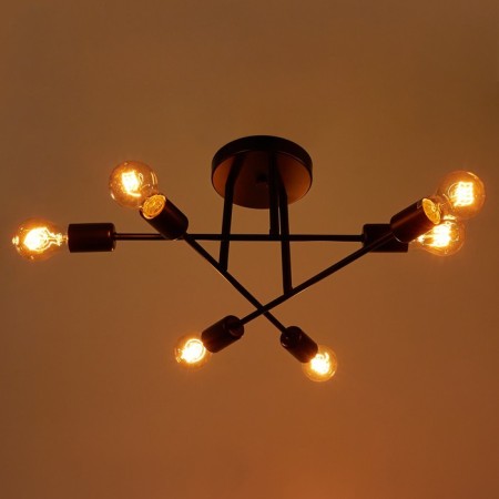 Chandelier 10008/6 6x40W E27 black 65x65x22cm-2