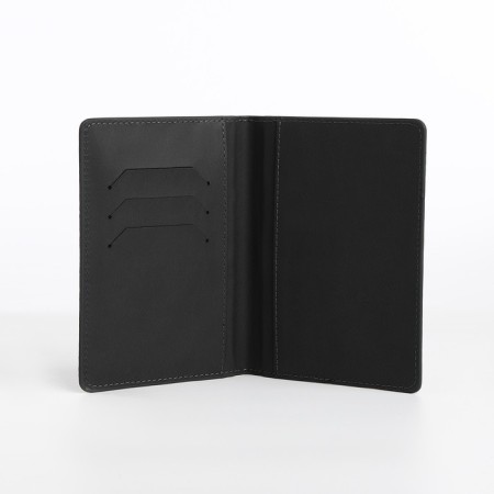Passport cover, dark gray color-5