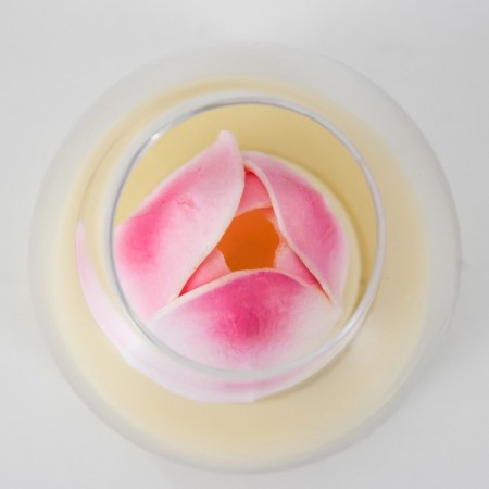 Nightmare "Candle in the glass" 3xlr44 White-transparent 6x6x8.5 cm Risalux-3