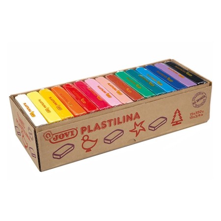 Plant -based plasticine, 12 colors, 350 g, jovi, display, mix, for babies (price for 1 pc.)-3