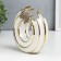 Souvenir Ceramics "Abstraction. Whirlpool" White with gold 16x16 cm