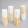 Set of candles "5 element", 5.3x4x15 cm, white
