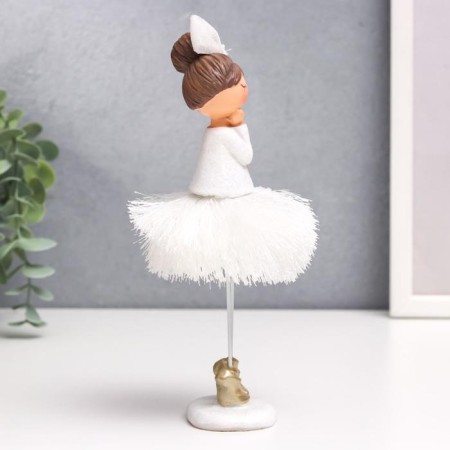 Polystone souvenir "Baby with a large bow and skirt" 17.6x4.8x5 cm-1