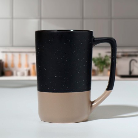 Ceramic mug “Strive higher”, 500 ml, black color-2