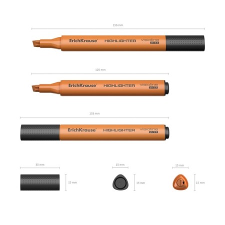 Marker Text Moistener Erichkrause Visioline V-17, 0.6-4.5 mm, water-based ink, orange-1