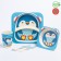 A set of children's bamboo dishes "Penguin", plate, bowl, glass, devices, 5 items