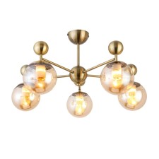 Ceiling EVOLUCE lamp. Sle106302-05. Pechio. 5x60 watts, E27, 63x63x34 cm, bronze color