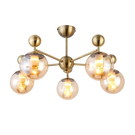 Ceiling EVOLUCE lamp. Sle106302-05. Pechio. 5x60 watts, E27, 63x63x34 cm, bronze color