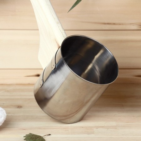 Stainless steel bath, 1.2l, 42 cm, with a pen, "Dobroparov"-1