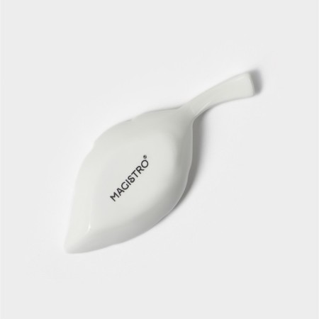 Porcelain caviar with a Magistro handle "Liszt", 9.8 × 4.2 cm, white color-4