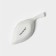 Porcelain caviar with a Magistro handle "Liszt", 9.8 × 4.2 cm, white color